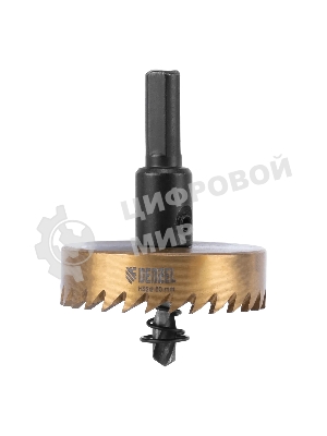 Коронка по металлу Denzel HSS, 50 мм, нитридтитановое покрытие