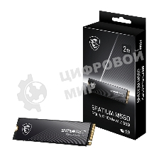 Накопитель SSD MSI M.2 2280 2Tb SPATIUM M560 Client SSD S78-440Q940-P83, PCIe Gen4x4 with NVMe, 3D TLC, R/W 4900/4400