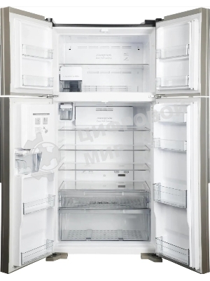 Холодильник Hitachi R-W660PUC7X GC шампань стекло двухкамерный 396/144л морозилка сверху, No Frost, Side by Side