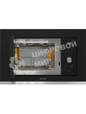 Встраиваемая микроволновая печь GORENJE BMX201AG1BG Электронное управление, черный, объем: 20 л