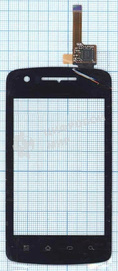 Сенсорное стекло (тачскрин) для Philips W820, черное