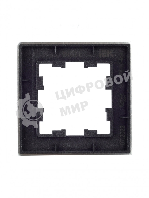 Рамка 1-местная IEK BRITE РУ-1-1-БрА (BR-M12-M-K47) металл алюминий