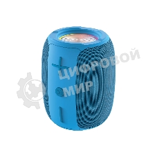 Колонка беспроводная QUMO BatteryBeats BT5.0 5Вт IP64 FM SD USB AUX подсветка 1500мА·ч синий
