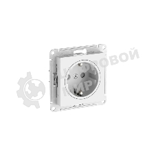 Розетка ATLASDESIGN ART с/з, со шторками, 16А, механизм, быстрозажим. клем., белый