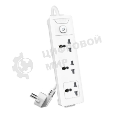 Сетевой фильтр универсальный Deli ET402 3 розетки, 5 м