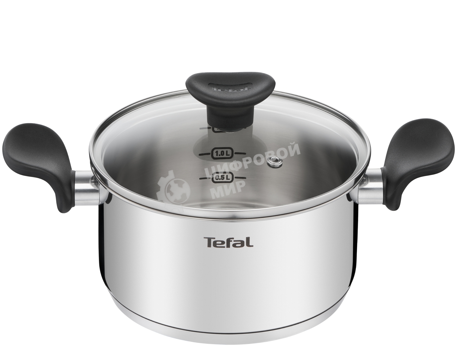 Кастрюля Tefal Primary E3084374 2.1л. d=18см (с крышкой) стальной (2100120956)