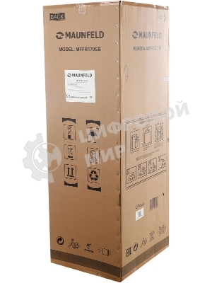 Морозильная камера Maunfeld MFFR170SB, черный, 206л, 4 ящика, 2 полки