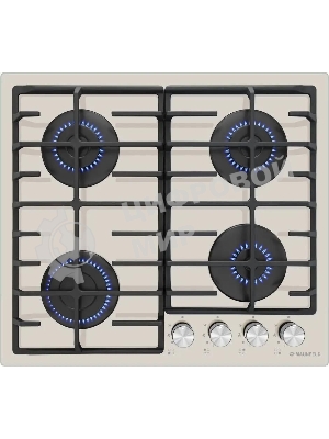 Газовая варочная панель Maunfeld EGHG.64.6CBG/G, 4 конфорки, закаленное стекло, бежевый