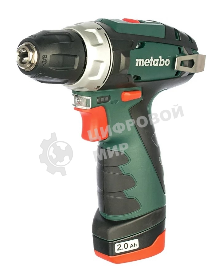 Дрель-шуруповерт Metabo Powermaxx BS 600080710, 12 В, 2 Ач, 34 Нм, щеточный