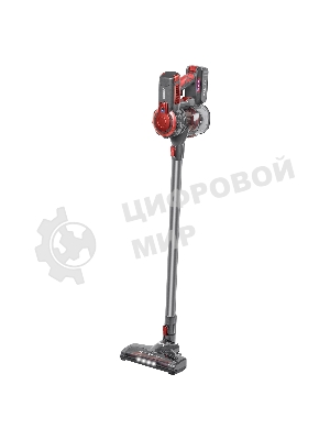 Пылесос вертикальный BBK BV3002 красный/серый, питание от аккумулятора, 150 Вт, уборка сухая, пылесборник 0.8 л, работа от АКБ max 30 мин