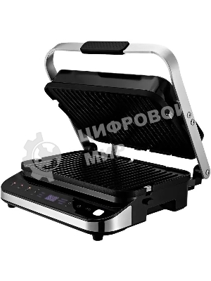 Гриль электрический Kitfort КТ-1682 черный/серебристый