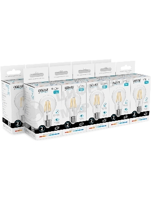 Лампа филам. Gauss Filament 11Вт цок.:E27 груша св.свеч.бел.нейт. (упак.:10шт) (22221)