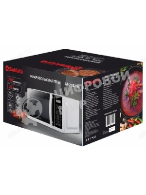 Микроволновая печь Sakura SA-7052W белый, 20 л, 700 Вт, переключатели - сенсор
