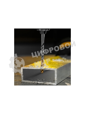 Сверло спиральное по металлу Denzel 5 x 86мм, Р6М5, Golden Tip