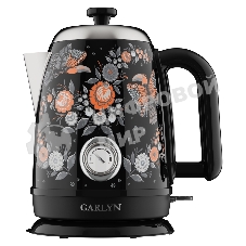 Чайник электрический GARLYN Flower Grace K-400 черный