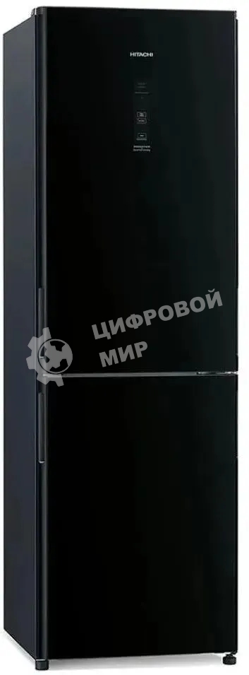 Холодильник Hitachi R-BG410PUC6X GBK черный двухкамерный 215/105л морозилка снизу, No Frost
