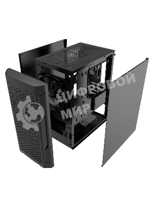Компьютерный корпус Powercase Mistral Micro Z2B SI, Non Window, Mesh, 2x 120мм fan, черный, mATX (CMIMZB-F2SI)