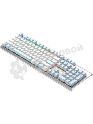 Клавиатура проводная A4Tech Fstyler FS100 Neon, USB, синий/белый