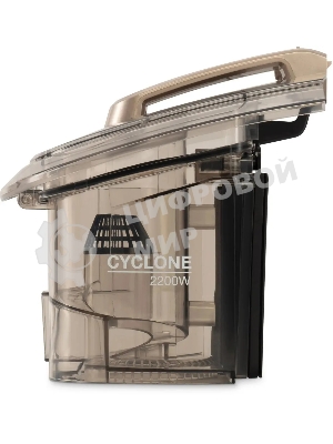 Пылесос Hyundai HYV-C3550 золотистый/темно-коричневый, 380/2220 Вт, уборка сухая, пылесборник контейнер 2,5 л