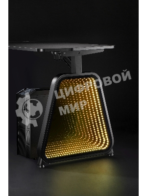 Стол игровой Cactus CS-GMD-BK-RGb столешница МДФ, черный каркас черный 136x60x75 см