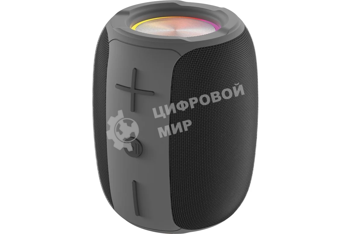 Колонка беспроводная QUMO BatteryBeats BT5.0 5Вт IP64 FM SD USB AUX подсветка 1500мА·ч черный
