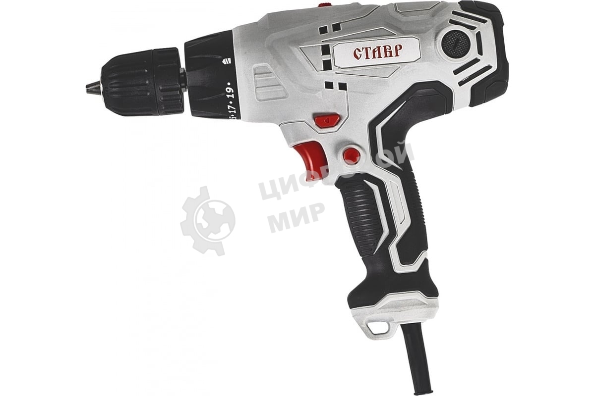 Дрель-шуруповерт СТАВР ДШС-10/450-2С, 450 Вт, 24 Нм, щеточный