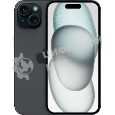 Смартфон Apple iPhone 15, 6/128Gb, черный