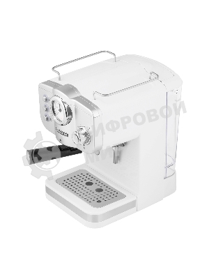 Кофеварка рожковая Maunfeld MF-735WH PRO белый, исп. кофе - молотый, 1.25 л, 1100 Вт, 15 бар