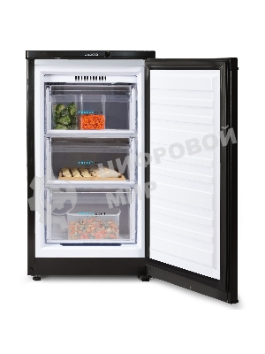 Морозильная камера Бирюса B412 черный, 80л, 3 ящика