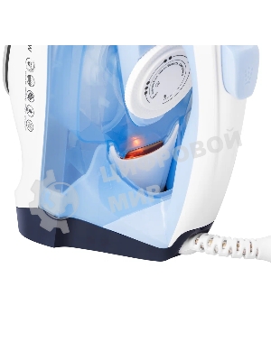 Утюг BBK ISE-2411 голубой, 2400 Вт, 40 г/мин, 140 г/мин, 300 мл
