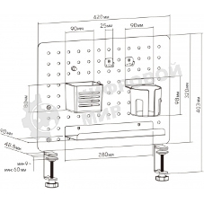 Органайзер Cactus CS-PB-LGY светло-серый