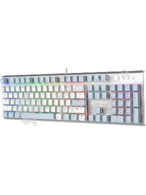 Клавиатура проводная A4Tech Fstyler FS100 Neon, USB, синий/белый