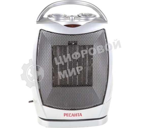 Тепловентилятор Ресанта ТВК-2, серебристый, 900/1800 Вт, 18 м2, термостат, поворот корпуса 67/2/4