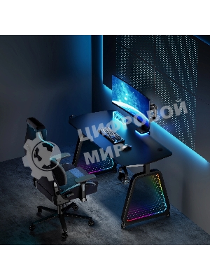 Стол игровой Cactus CS-GMD-BK-RGb столешница МДФ, черный каркас черный 136x60x75 см