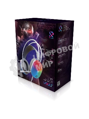 Гарнитура SmartBuy VAULT RGB белый, проводная, USB, подсветка