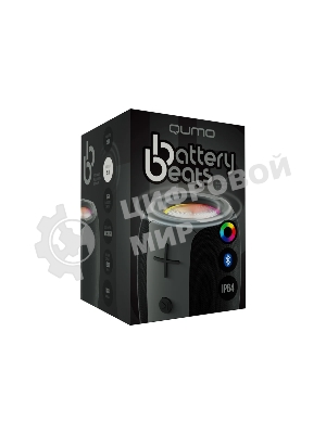 Колонка беспроводная QUMO BatteryBeats BT5.0 5Вт IP64 FM SD USB AUX подсветка 1500мА·ч черный