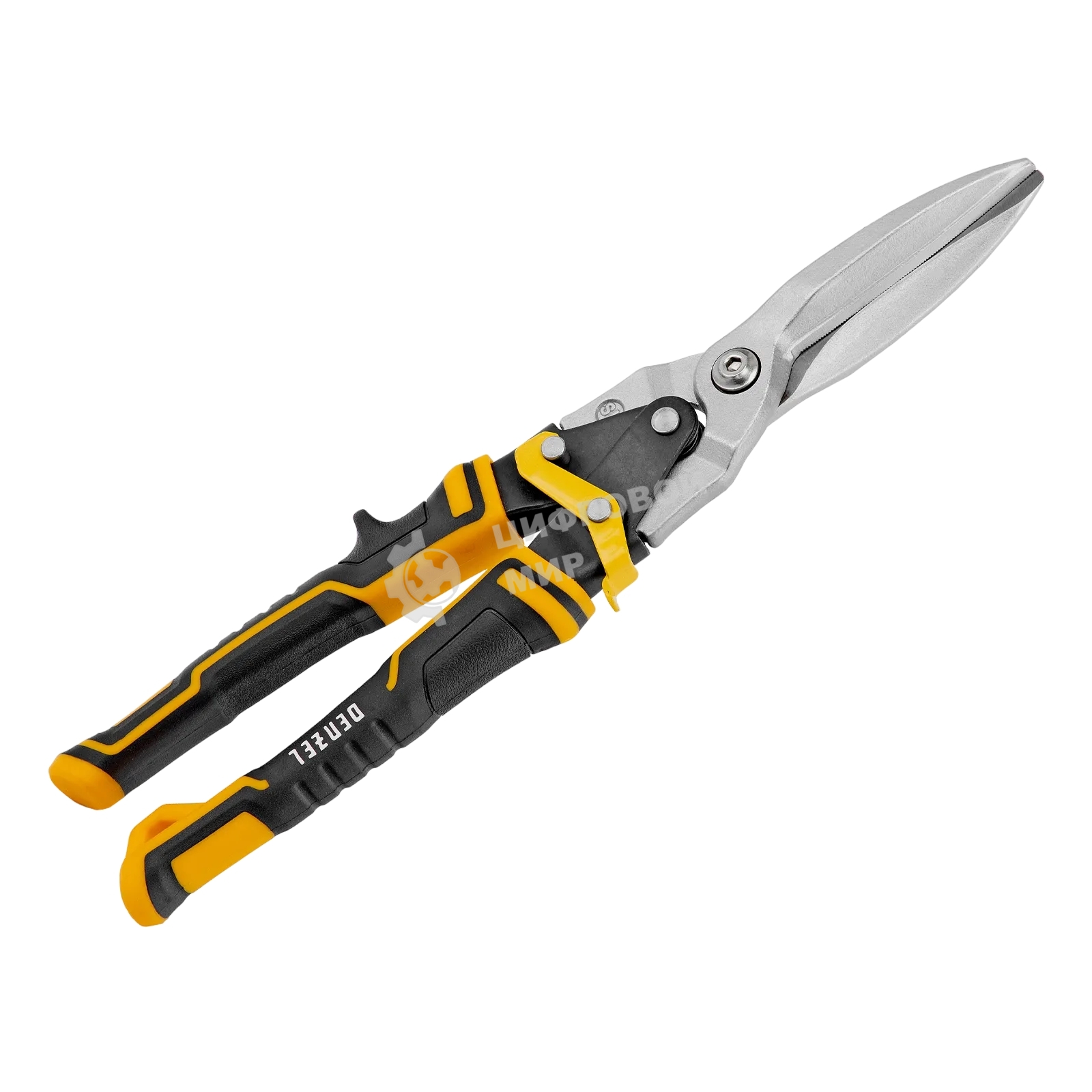 Ножницы по металлу Denzel, 315мм, прямой проходной рез,сталь-CrMo, трехкомп.рук-ки