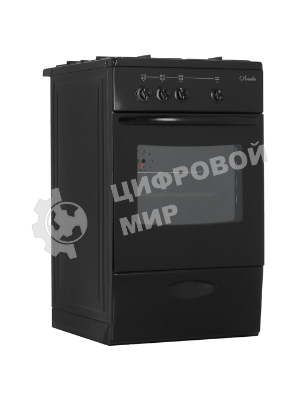 Плита газовая Лысьва ГП 300 МС СТ-2у черный, конфорок 3 шт, духовка 57 л, 50 см x 84 см x 60 см (без крышки)