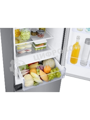 Холодильник Samsung RB38C600DSA/EF серебристый двухкамерный 276/114л морозилка снизу, No Frost