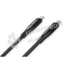 Кабель OLMIO SHIELD, Type-C - Type-C, 60W 3A, 1.2м, черный