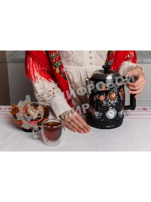 Чайник электрический GARLYN Flower Grace K-400 черный