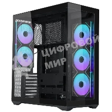 Корпус ATX Eurocase M4801 black, без БП, закаленное стекло 2 стороны