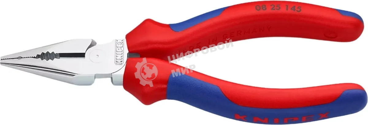 Плоскогубцы KNIPEX KN-0825145 145 мм, инстр. сталь, пластик рукоятки
