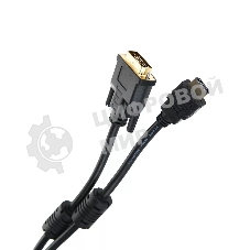 Кабель HDMI to DVI-D (19M -25M) 2м, TV-COM, 2 фильтра LCG135F-2M