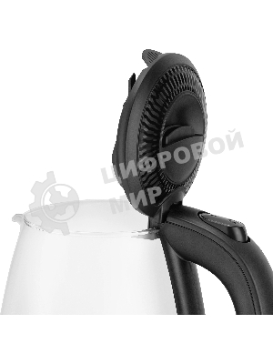 Чайник электрический Vitek VT-7074 1.7 л, 2200 Вт, прозрачный/черный корпус: стекло/пластик