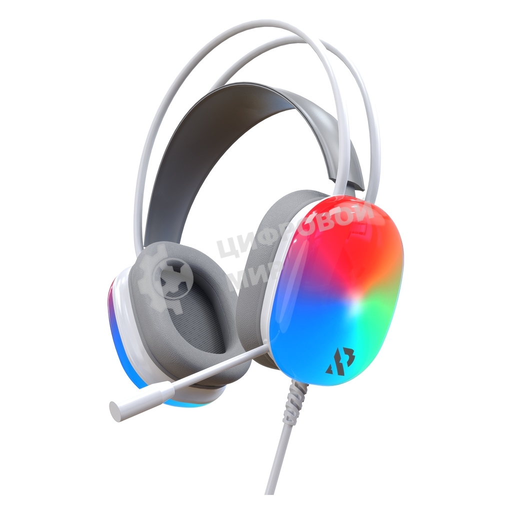 Гарнитура SmartBuy VAULT RGB белый, проводная, USB, подсветка