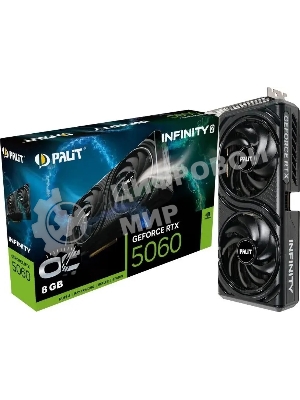 Видеокарта Palit NVIDIA GeForce RTX 5060 INFINITY 2 OC , 8 ГБ GDDR7, 128 бит, PCI-e 5.0, 1xHDMI, 3xDP, 2512 МГц