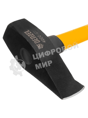 Колун-кувалда Denzel 4000 г, кованая, фибергласовая рукоятка c TPR покрытием, 880 мм