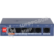 Коммутатор Dahua DH-CS4006-4ET2GT-60 4-портовый гигабитный PoE с функцией облачного управления, 4xRJ45 100Mb, 2xRJ45 1Gb uplink, суммарно 60Вт