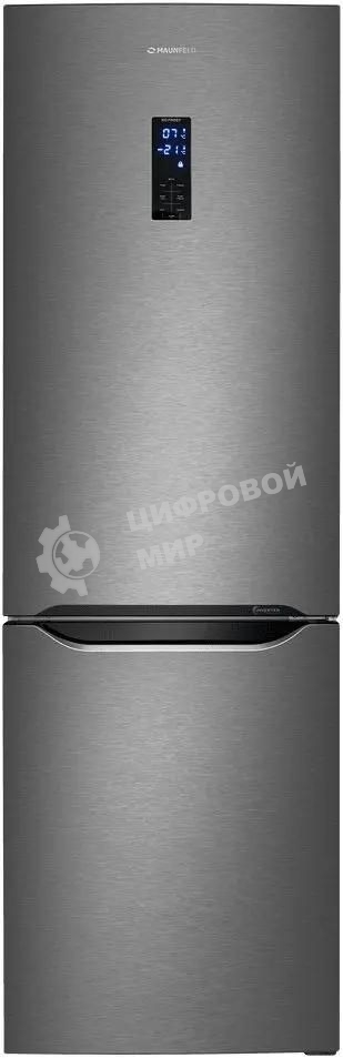 Холодильник Maunfeld MFF187NFIX10 нержавеющая сталь двухкамерный 232/98л морозилка снизу, No Frost